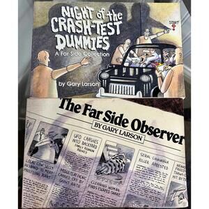Gary Larson The Far Side Book Bundle Night of the Crash-Test Dummies + Observer